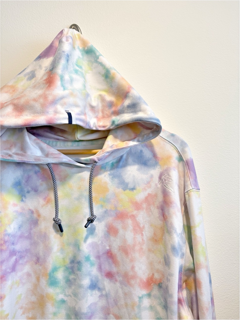 Rhoback || The Rainbow Tie Dye Performance Hoodie Limited Edition White Multi XL